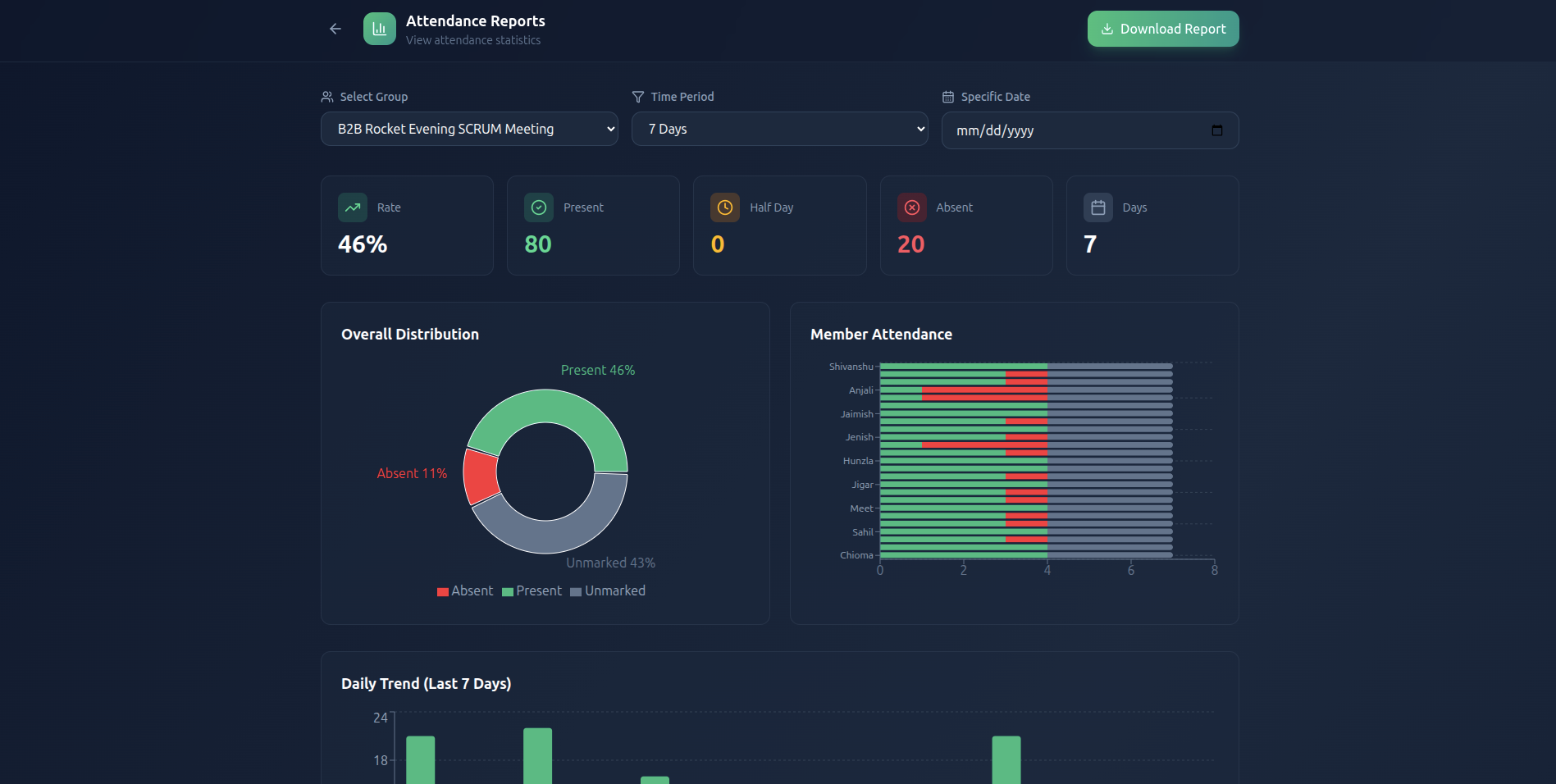 Simple Attendance Screenshot 1